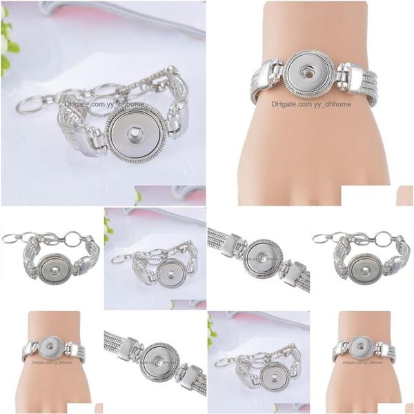 Braccialetti con ciondoli Noosa One Chunk Braccialetti da donna Fai da te con bottone a pressione in lega all'ingrosso Gioielli con consegna di goccia Dhrde