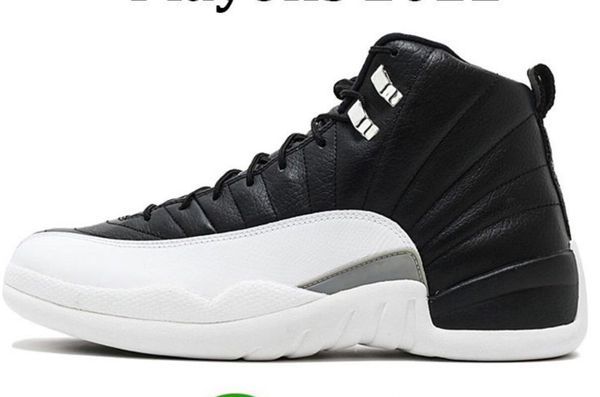 Con Box Jumpman 12 Scarpe da basket da uomo 12s Mens Playoffs 2022 Scarpe da ginnastica sportive Sneakers Taglia 6 6.5 7 7.5 8 8.5 9 9.5 10 10.5 11 11.5 12 12.5 13 13.5