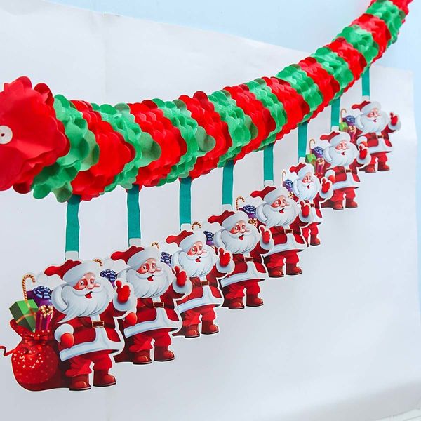 Decora￧￵es de Natal de Natal Papai Noel Banner Decora￧￣o de Feliz Natal para casa Drop Ornamentos de f￩rias Festas Navidad Kerst Ano 221125