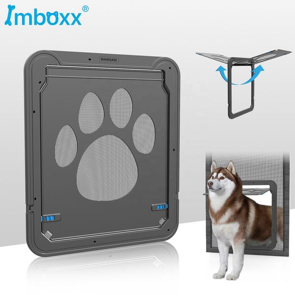 Diğer Köpek Malzemeleri Pet Ekran Kapıları kilitlenebilir köpek güvenlik manyetik kanat kedi kapısı iç ücretsiz giriş ve çıkış kapısı büyük orta s 221128