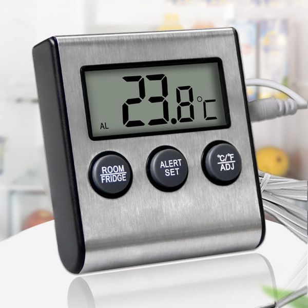 Digitaler Gefrierschrankalarm mit Sondenmagnetthermometern, Kühlraumtemperaturanzeige, Kühlschrankthermometer