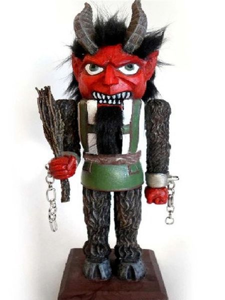 Decorazioni da giardino Krampus Schiaccianoci Burattino Stile europeo Artigianato in resina Ngau Tau Volto umano Schiaccianoci Natale Soggiorno Decorazione Regalo 221126