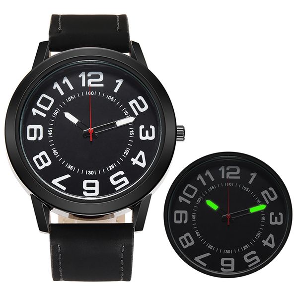 Часы HBP для мужчин, часы с кожаным ремешком, большие мужские наручные часы, циферблат из нержавеющей стали, кварцевые часы Montres De Luxe