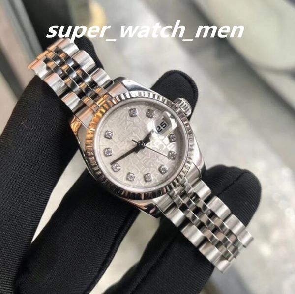 Women's Watches Factory Sales Movimento automático 26mm Ladies SS/18k Gold Silver Diamond 179174 Com caixa/papéis Sapphire Diving Watch Wristwatches