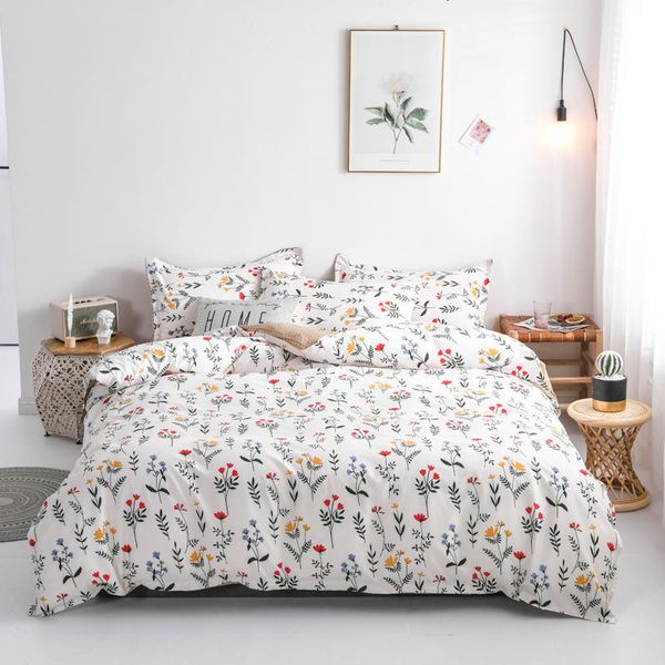 Set di biancheria da letto Bonenjoy Green Cactus Set Queen Size Pianta Casa Lenzuolo Singolo Lino ropa de cama Copripiumino King 221129