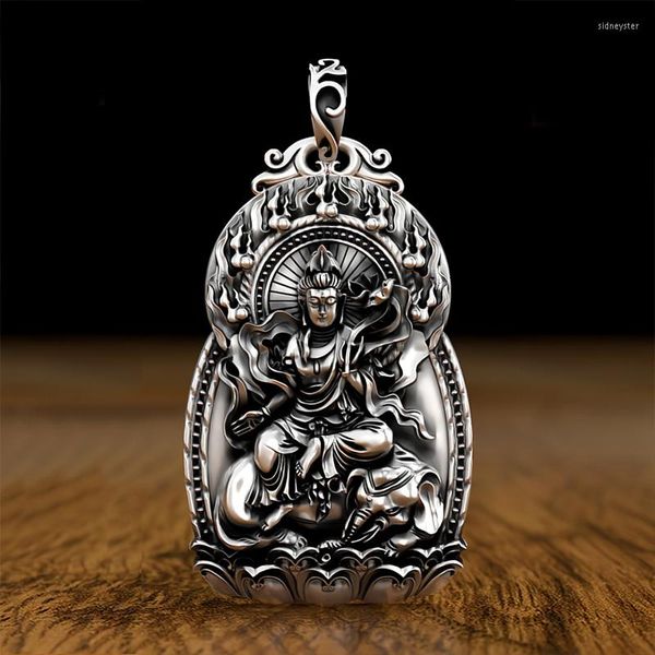 Collane con ciondolo SP Flame Original Amitabha Buddha's Life Buddha è un cane e un maiale Dodici gioielli zodiacali Guardian God Manjushri