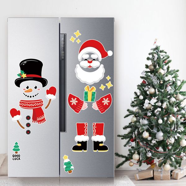 Decorazioni natalizie Grande magnete da frigorifero Adesivo magnetico per frigorifero Pupazzo di neve Decorazione di Babbo Natale Bacheca 221129