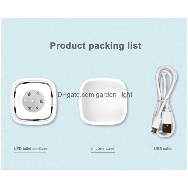 Uv-Lichter, multifunktionales Solar-Sterilisator-Licht, Traviolet, UV-Toilette, 6 LED-Desinfektionslampe, Zuhause, Tötung von Milben, Drop-Lieferung, Licht, Ligh Dhwhm