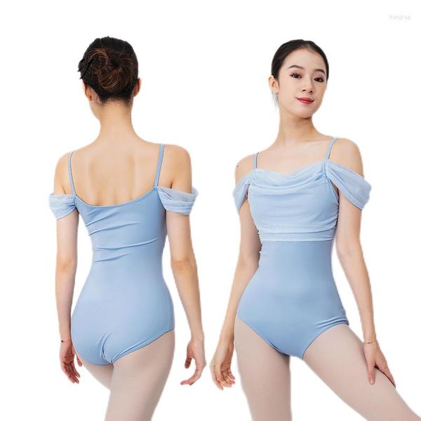 Stage Wear Girl One Piece Camisole Leotard para Malha de Malha de dança Elegante Figura Figura Figura de Patinação de Gelo Figuras para Mulheres