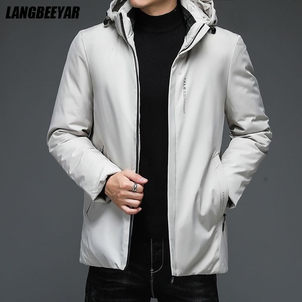 Herren Daunenparkas Top Qualität Winter Marke Lässige Mode Warme Verdicken Parka Jacke Windjacke Mit Kapuze Street Style Mäntel Männer Kleidung 221129