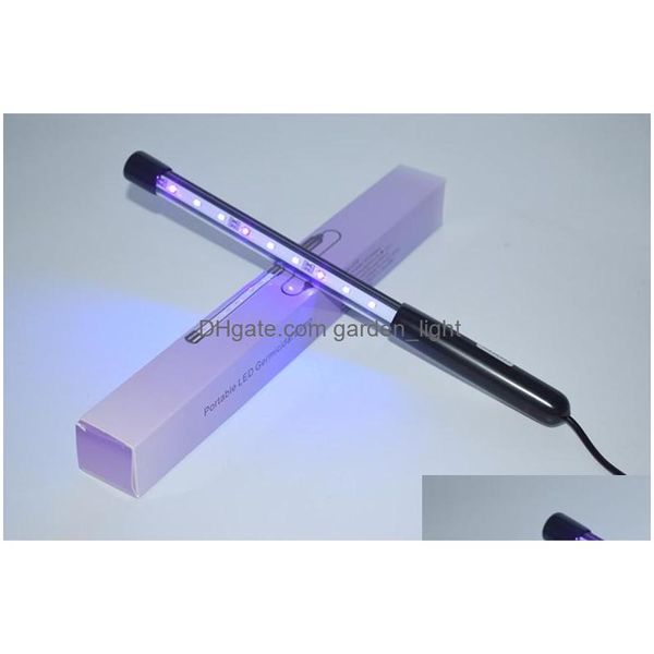 Luzes UV 3W 5W HOMARED UVC Desinfection Stick LED Sterilizer Wand Germicida Lamp Germs Killer Drop Drop Ligh Dhey0
