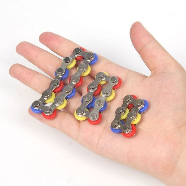 Descompressão Cadeia de brinquedos de bicicleta Decompressor Decompressor Rolamento Novelty Sensory Kids Toys de dedos adultos Autismo estresse Ansiedade Fidget 221129