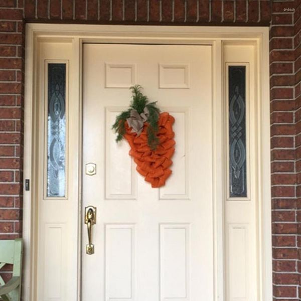 Flores decorativas Porta corajas de toda a páscoa delicada delicada de parede moderna pendurada guirlanda sinal