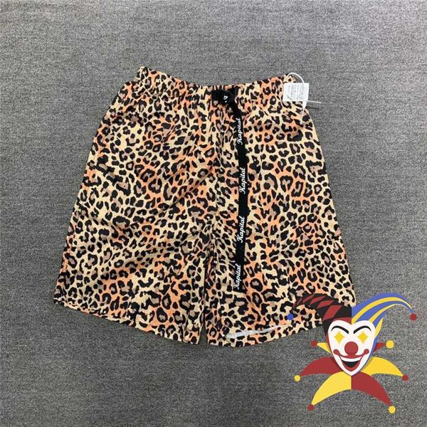 Shorts masculinos shorts kapital homens mulheres 1 1 melhor qualidade estampa de leopardo shorts rápidos seco estilo sufocadas de verão de verão t2221129 t2221129