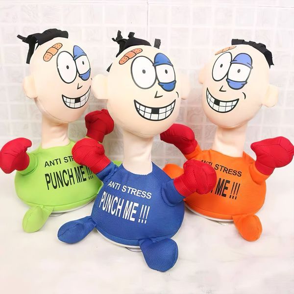 Plush Dolls Electric Toy Punch ударил меня злодеем Creative Vent Decompression Toys Doll для друзей Смешные дети или подарок для взрослых 221129