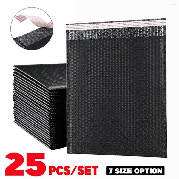 Sacos de armazenamento 25pcs bolhas mala direta envelopes acolchoados de espuma de pacote de correspondência à prova d'água de pacote de correspondência