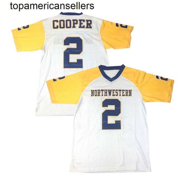 Custom Amari Cooper 2# Jersey de futebol do ensino médio costurava branco Qualquer nomes Número tamanho S-4xl