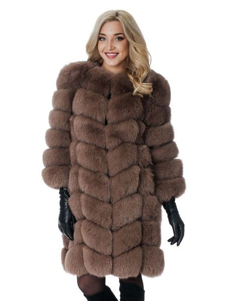 Femmes s Fourrure Faux ZADORIN Europe Mode 90cm Long Trench Manteaux Manteau Femmes De Luxe Épissage Chaud Fluffy Veste Hiver Pardessus 221128