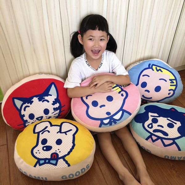 Cadeira de estilo japonês de travesseiro zagueiro Osamu Round Abra Off Sofá Bed de Decoração Home Decoração Vintage