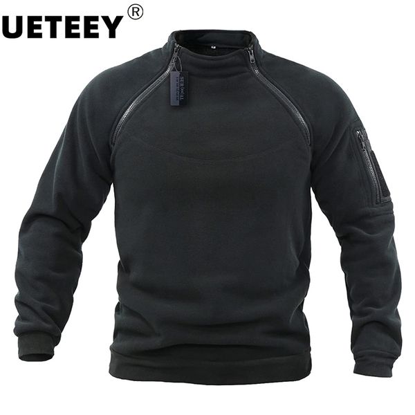 Giacche da uomo Giacca tattica da esterno in pile polare US SWAT Abbigliamento da caccia Caldo con cerniera Pullover Uomo Cappotto antivento Maglione da escursionismo termico 221128