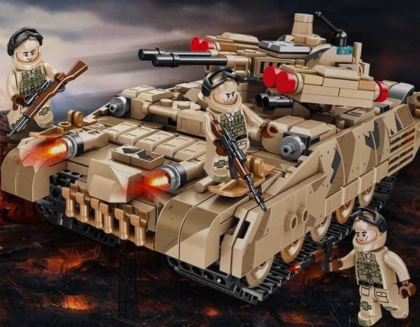 Оптовые картонные блоки Терминатор Tank Technic Block Transformers Toy Robot собрал рождественские игрушки для 6 -летнего мальчика