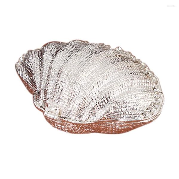 Garrafas de armazenamento 1 pc Pearl Shell Articulado Caixa de Jóias Anel de Casamento Titular Vintage Mussel Seashell Estatueta Trinket Caso Criativo Gift3225