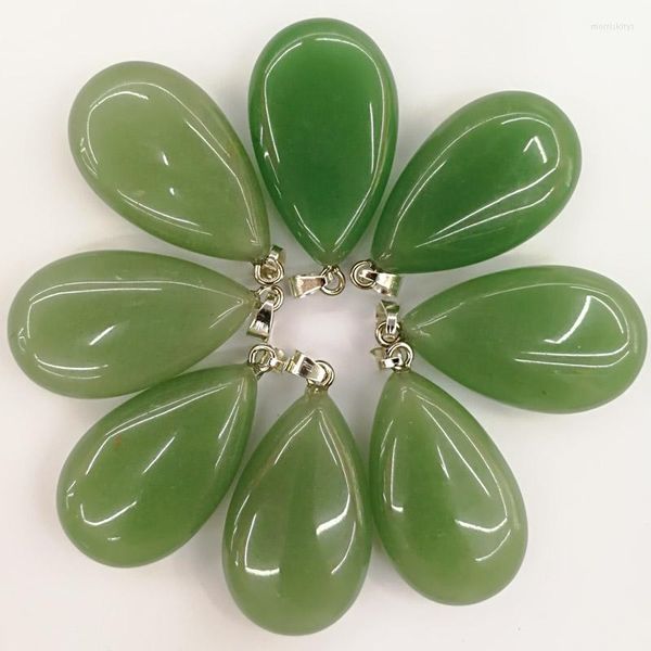 Подвесные ожерелья Оптовые натуральные зеленые каменные подвески Авентутин