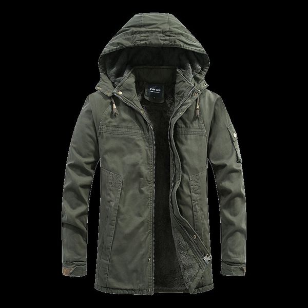 Mens para baixo Parkas jaqueta de inverno capuz de lã grosso quente parka homens casaco de pele masculino outono anorak longo preto vintage militar blusão 221129