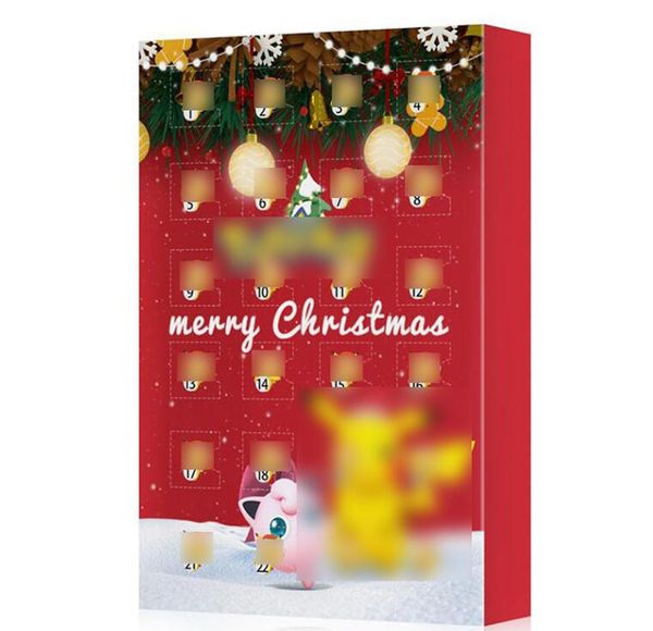 Calendario di Natale Scatola cieca Giocattoli Anime Figurale Azione Modello in PVC Giocattolo per bambini Set da 24 pezzi regalo