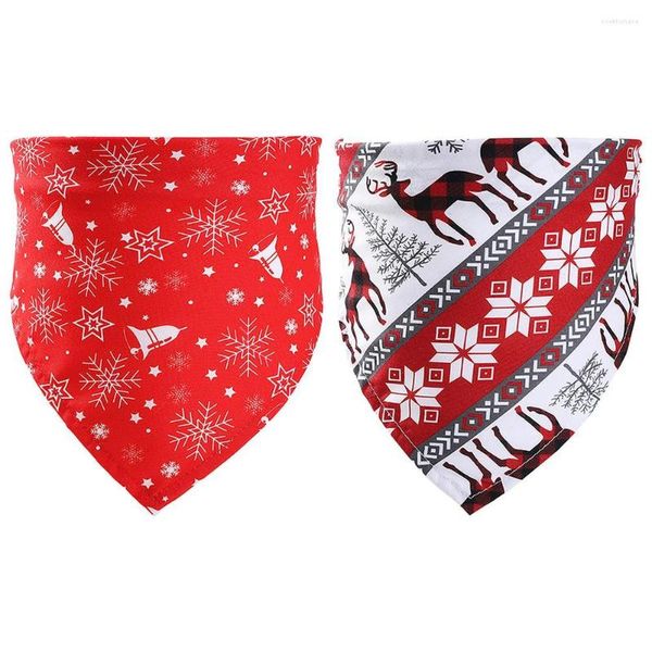 Hundehalsbänder Großhandel Weihnachten Dreieck Handtuch Entzückende Haustier Bandana Kragen Welpen Katze Weste Katzen Hals Dekoration