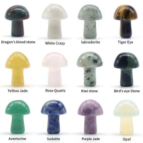 Mini Mini Artes e Artesanato de Artes e Artesanato de Cristal Stones Semipreciosas Diy Arco-íris Natural Colorido Rocha Mineral Mushroom para Decorações de Partes De Parques para Casa FY5511 WWJY