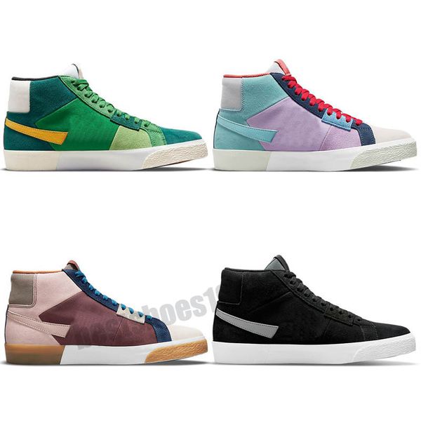 SB Zoom Blazer Mid Moda Women Mens Running Shoes Blazer Mid 77 Vintage Black White Off Beige LX Lucky Charms Pingents Zoms Pack Mosaic Pack Pack Pack