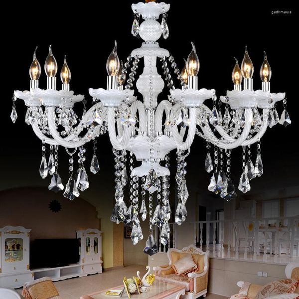 Lampadari Bellissimo fiore Decorazione domestica Lampadario di cristallo Illuminazione moderna per candela da camera da letto