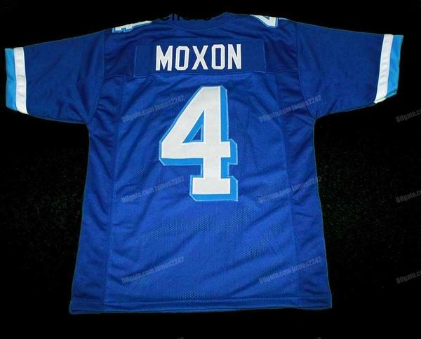 Custom Jonathan Moxon #4 Varsity Blues Movie Football Jersey Men's Send Blue Любое название