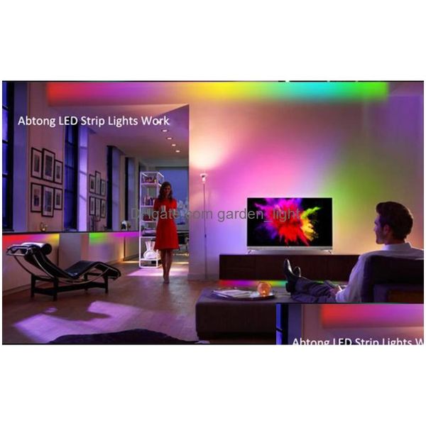 Strisce Led Ws2811 12V Rgb Pixel Strip Light Kit 30/60Leds Led indirizzabile Ip20 Ip65 Ip67 Con controller driver 12V5A Remote Drop De Dhqzv