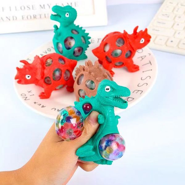 Dekompressionsspielzeug Lustiger Dinosaurier-Entlüftungsball Tricky Pinch Squeeze Grape Antistress Fidget Zufällige Farbe für Baby-Kind-Geschenk 221129