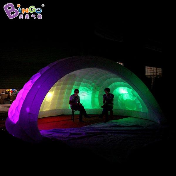 Kişiselleştirilmiş 5x4.2x2.5 metre Şişirilebilir iglo Dome Hotel Dome Çadır / Havadan Bütün Bahçe Oyuncakları Spor