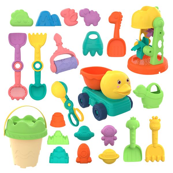 Песчаная игра в воду Fun Kids Funny Beach Tools Set Играет в игрушки летние приморские стеклянные подарки для мальчиков 221129