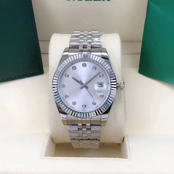 Moda Ladies Watches Automático Relógio mecânico 36mm 40mm Clasp dobráveis Surface Diamond Men Men Luxury Wristwatch Gift Primeiro relógio de pulso já feito