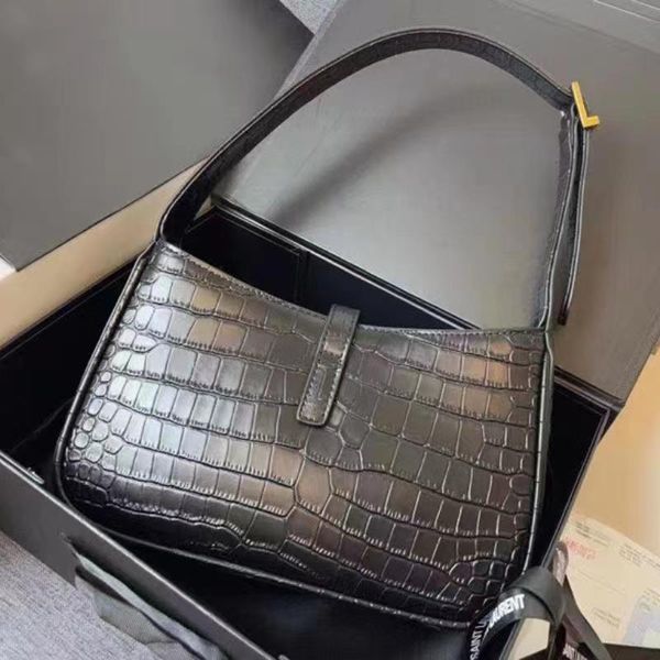 Bolsas de luxo 5A bolsas de ombro femininas Pacote de peito senhora Tote correntes Bolsa de couro de crocodilo presbita Hobo bolsa de lona Crocodilo crossbody atacado