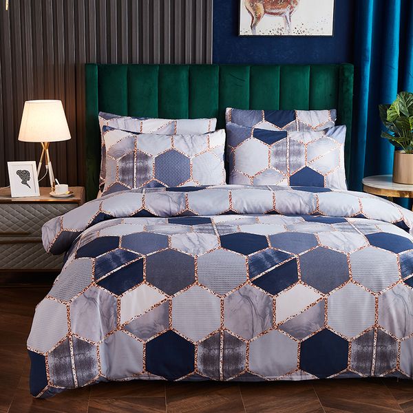 Bedding Sets Set Modern Set Modern Nórdico Padrão Geométrico Basa de Luxo de Luxo de Luxúria Capa Capas Capas de Têxteis Home 221129