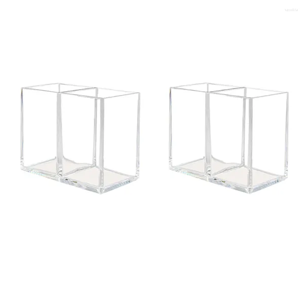 Caixas de armazenamento Brush Makeup Clear Pen Display Stand Organizer UNID Acrílico Manicure