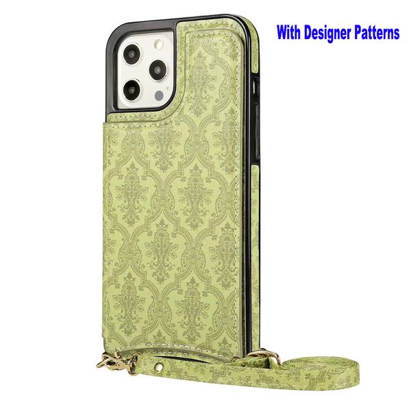 Casos de carteira de couro de estilo étnico de luxo para iPhone 14 Pro Max 13 12 11 Xsmax 8plus 7g Mandragora Pattern Cober