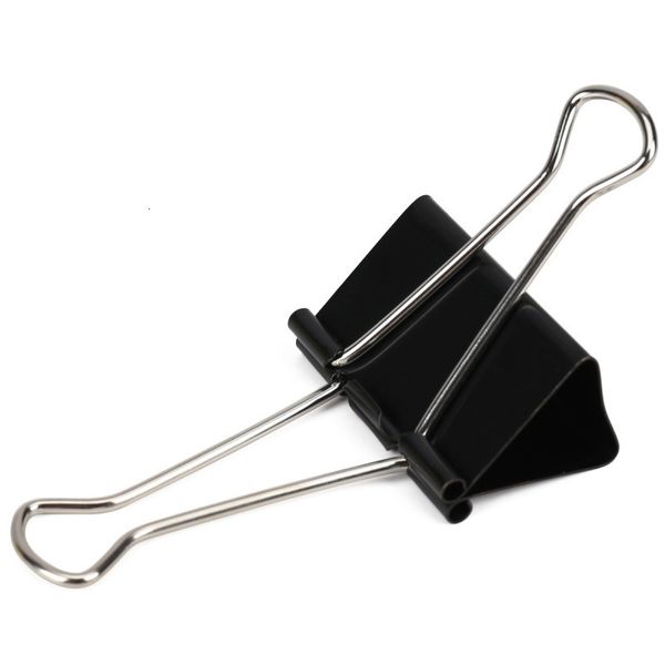 Werbung Displayausrüstung Hochqualität schwarze Farbe 12 Stücke Clips School Metall Clips Tragbare Büropapierzubehör storteitieren Binder Clip 221130