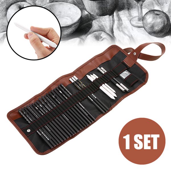 Penne stilografiche Professionale Schizzo Disegno Arte Matita Kit 18PCS Schizzo Matite Carboncino Matita Gomma Artista Mestiere Disegno Schizzo Strumento 221130