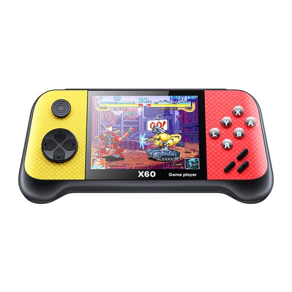 X60 Handheld-Videospielkonsole Gamepad 3,5-Zoll-LCD-Bildschirm Game Player 6800 Spiele für FC/SFC/MD/GB/GBC/GBA/CPS1/CPS2/IGS/NEOGEO