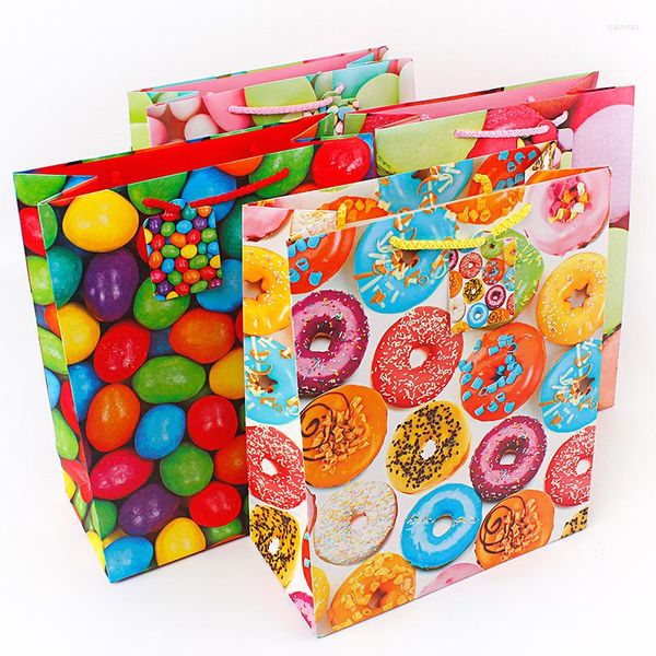 Geschenkpapier Ferimo 15 Stück Farbhandtaschendruck Verpackung Papiertüte Maßgeschneiderte umweltfreundliche Kleidung Werbung Einkaufen