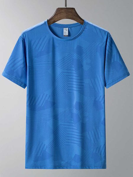 T-shirt da uomo Estate Maglia traspirante T-shirt Uomo Abbigliamento sportivo Nylon elasticizzato T-shirt da uomo Taglie forti Stampa di moda Allenamento Palestra T-shirt 8XL T221130