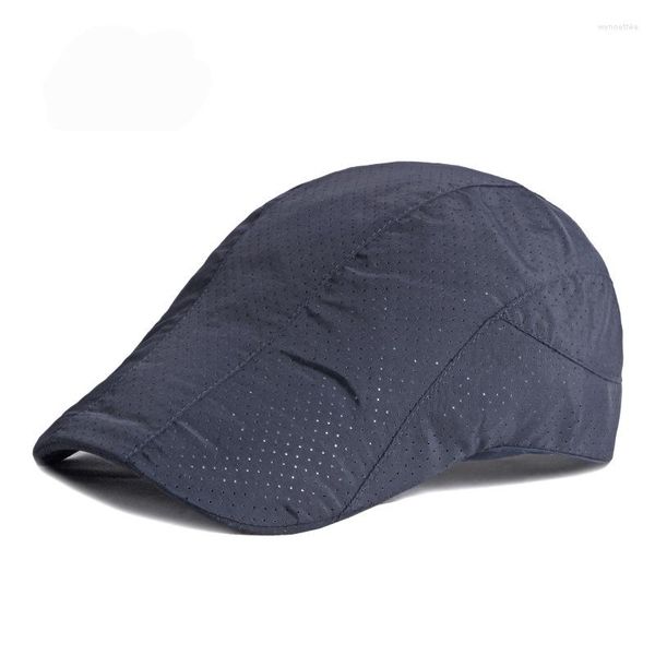 Berretti Cappello estivo Quick Dry Berretto piatto con visiera edera Berretto a becco d'anatra sottile Uomo Donna Berretto a spina di pesce Boina Hombre