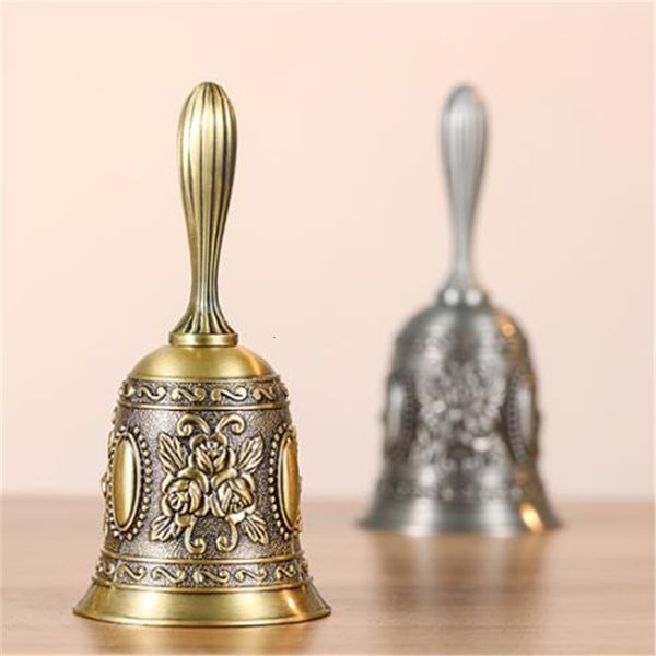 Decorações de Natal Hand Call Bell Gold Silver S Para Craft Wedding Decoration Alarm School Church Barro da sala de aula El Multi-Purpose Vintage 221130